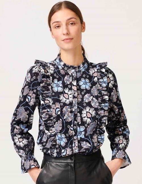 Dea Kudibal Paisley Print Tie Silk Shirt Dress Black/Multi
