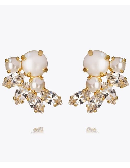 Caroline Svedbom electra earrings - pearl crystal