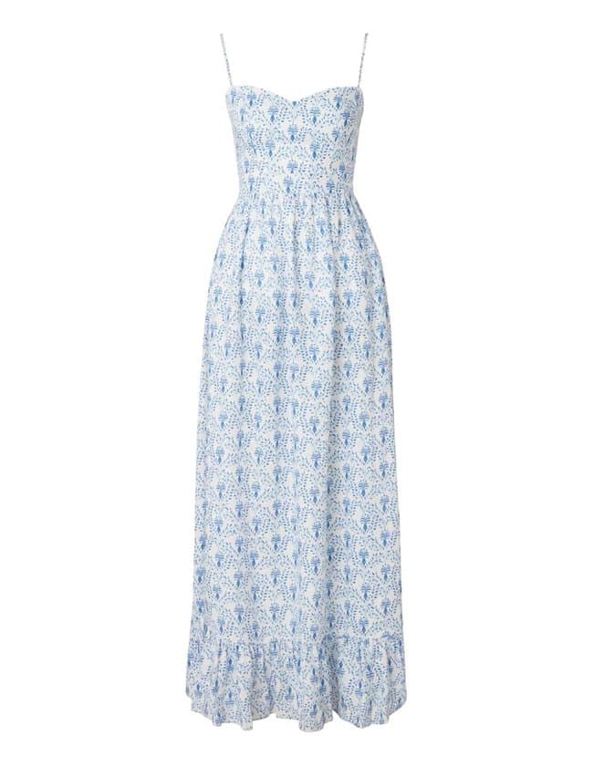 MandiBreeze Antoniette dress - white & blue