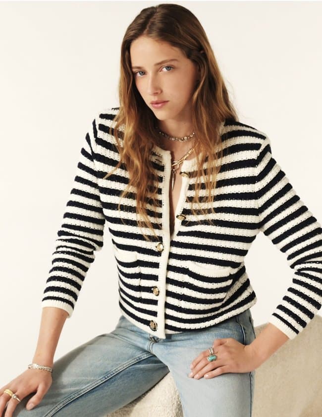 ba&sh gaspard cardigan - ecru