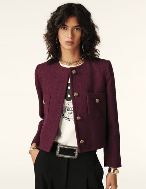 ba&sh meredith jacket - bordeaux