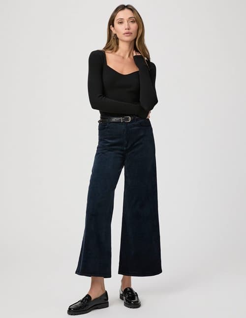 Paige Jeans harper ankle trouser - navy cord