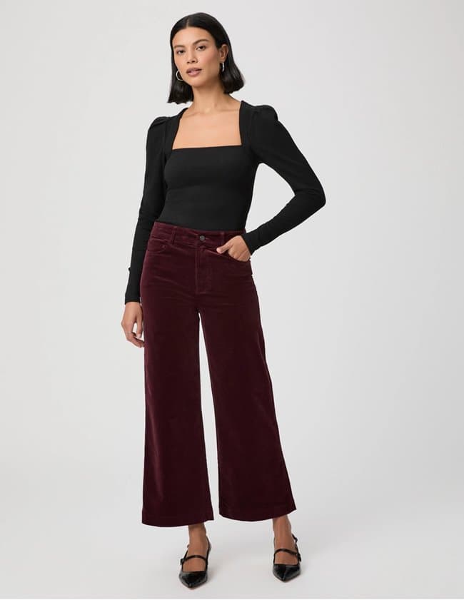 Paige Jeans anessa trouser - dark oxblood