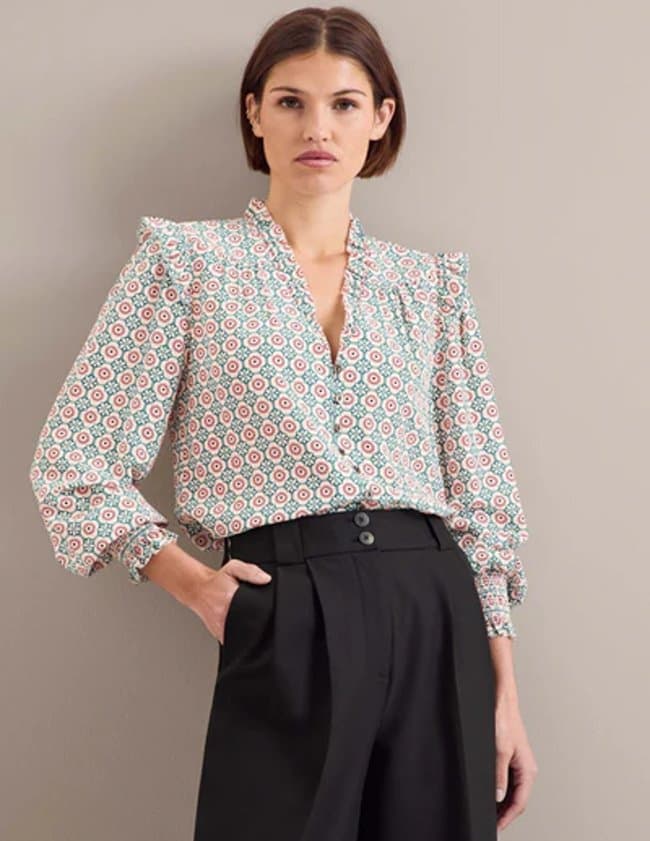 Cefinn stella shirt - cream floral