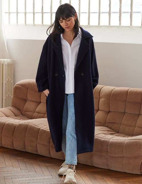 Sacrécoeur monk coat - navy