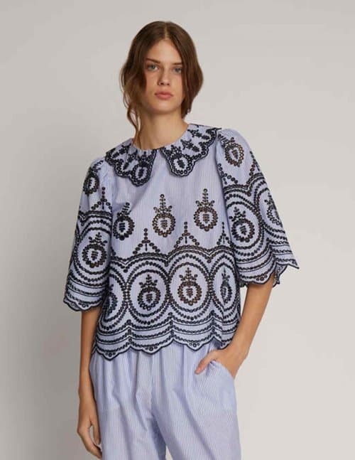 Munthe ocho top - indigo