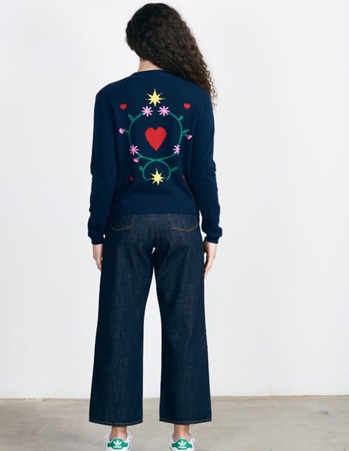 Jumper 1234 folklore cardigan - navy multi