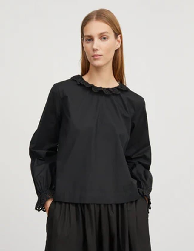 SKALL Studio cornflower blouse - black