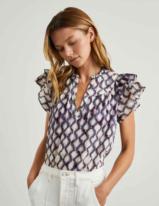 Rails calista top - iris shibori