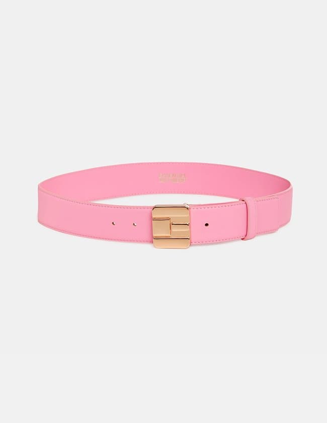 Essentiel Antwerp gelt leather belt - raspberry