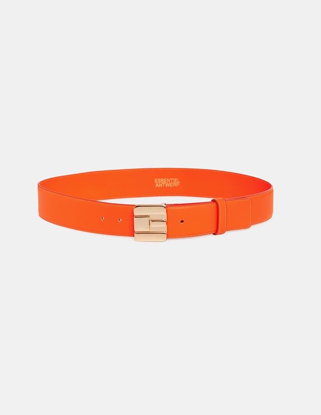 Essentiel Antwerp gelt leather belt - poppy