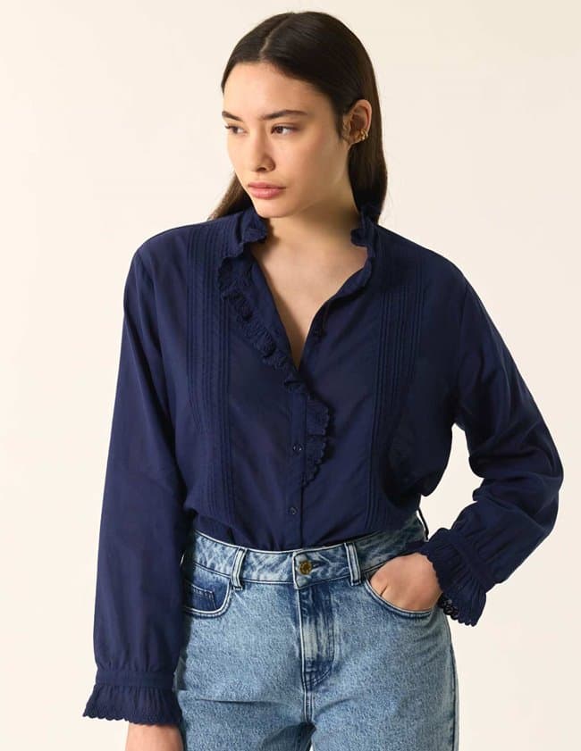 Des Petits Hauts ethel blouse - navy