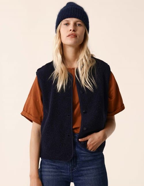 Des Petits Hauts zlata gilet - navy