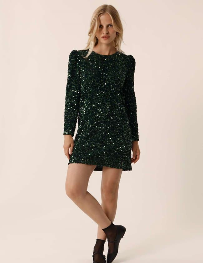 Des Petits Hauts ysoline dress - green