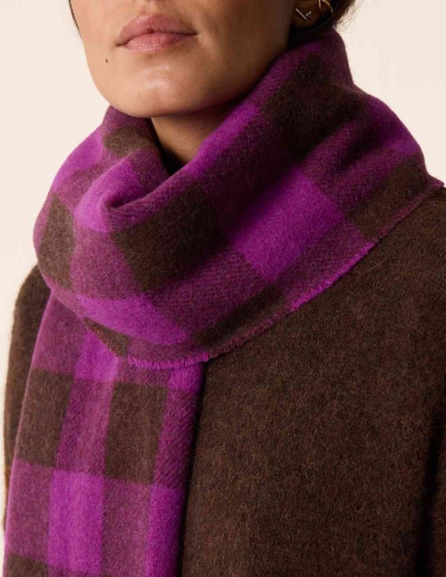 Des Petits Hauts paula scarf - heather check