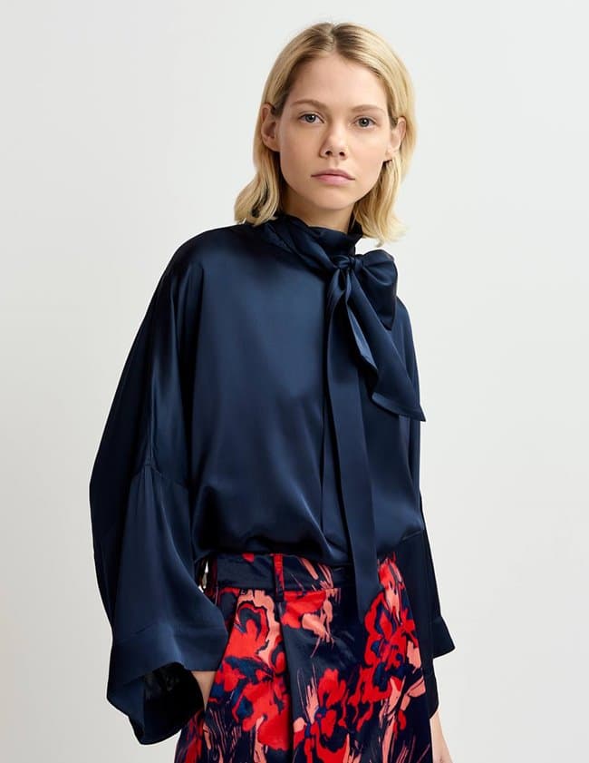 Essentiel Antwerp gol oversized top - navy