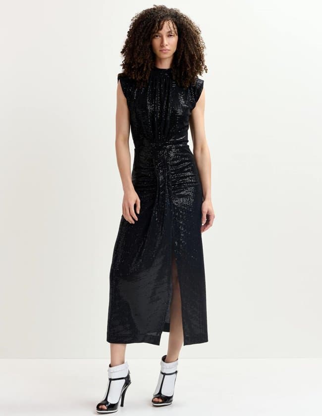 Essentiel Antwerp golisee dress - black