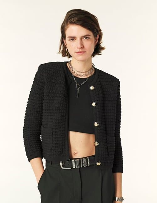 ba&sh gaspard cardigan - noir