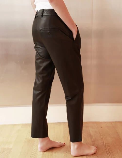 Studio Kin georgia leather trousers - black