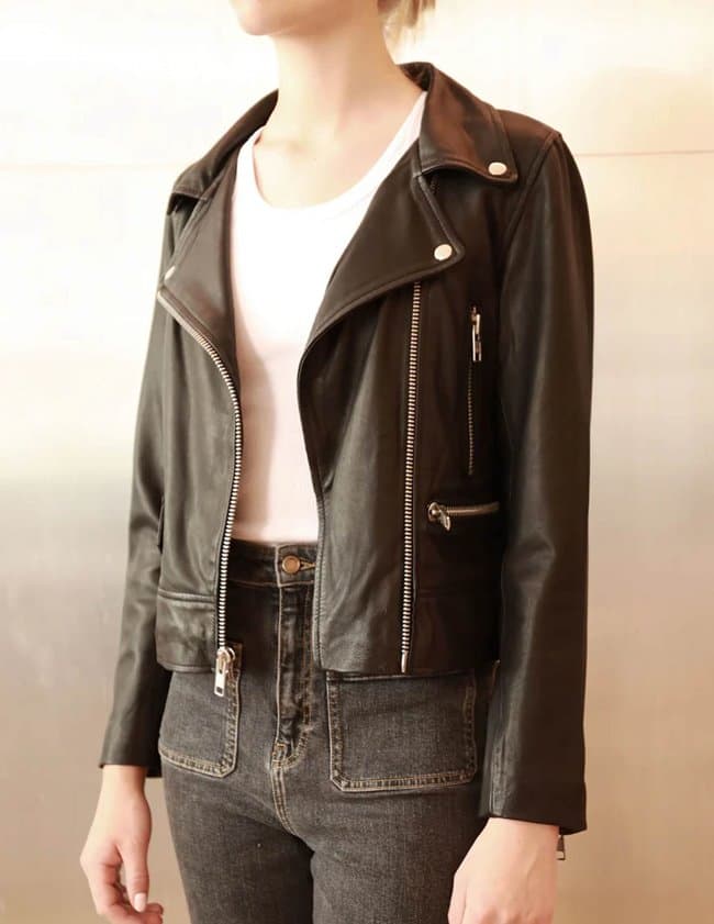 Studio Kin tina leather jacket - black