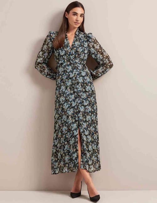 Cefinn lilianna dress - navy paisley