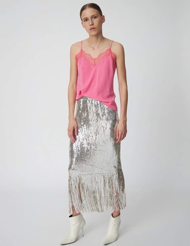 Stella Nova sequin skirt - silver