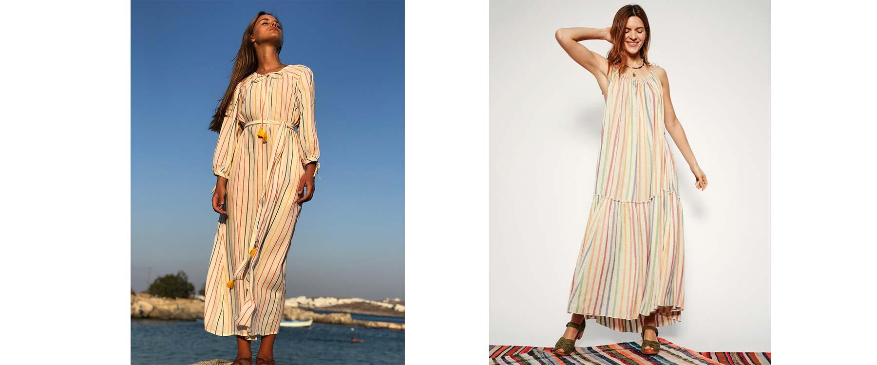 Rainbow candies striped maxi dress hotsell