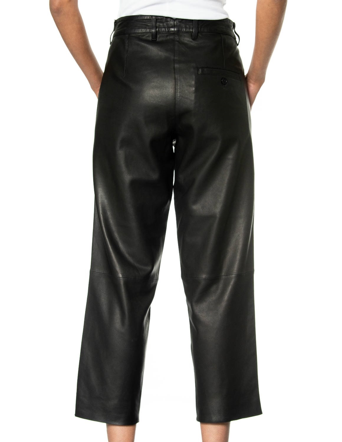 MDK Iris Leather Trousers | Black | Feather & Stitch